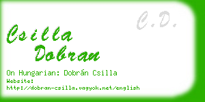csilla dobran business card